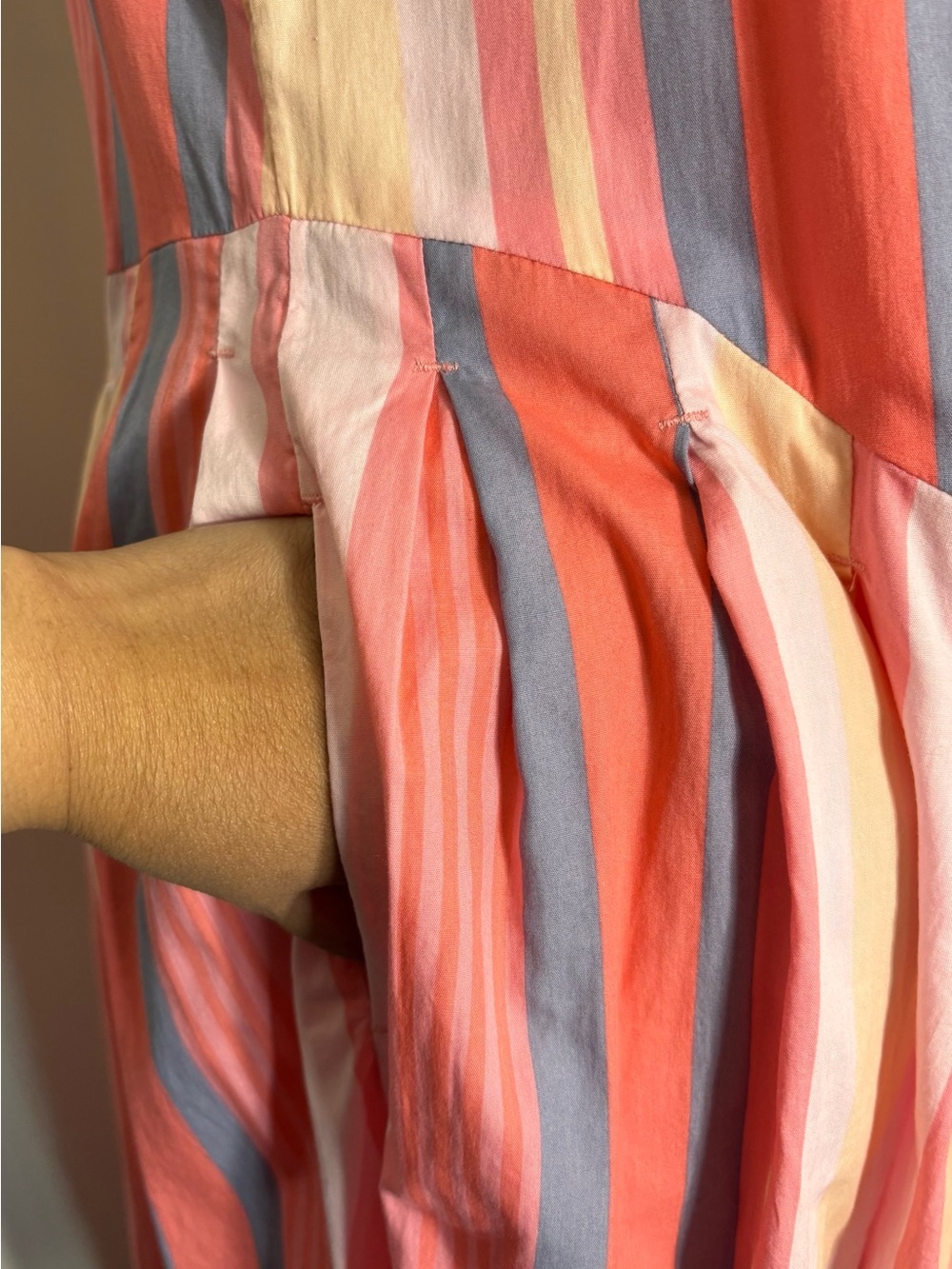 Free People Primavera Stripe Midi Dress – Strawberry Combo – Size Small – NWT - Picture 8 of 9
